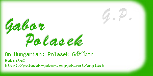 gabor polasek business card